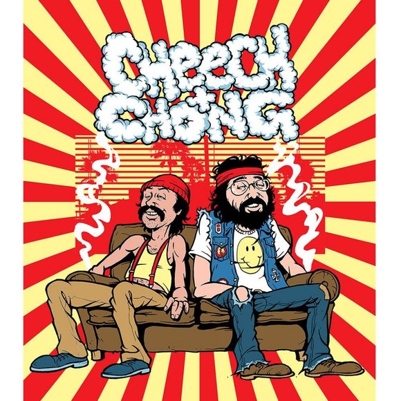 Cheech & Chong Couch Tapestry ~ 30" x 45" ~ w/Corner Loops ~ Brand New! - Picture 1 of 4